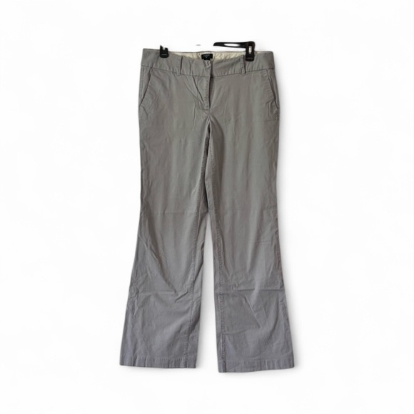 Womens J. Crew City Fit Gray Straight Leg Pants Size 8 - Picture 1 of 6